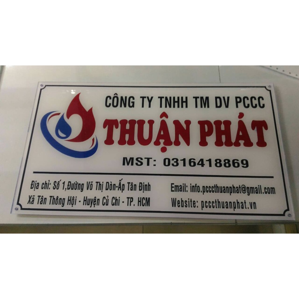Bảng hiệu công ty mica , bảng hiệu kích thước 20 x 30 cm ,thiết kế bảng hiệu công ty