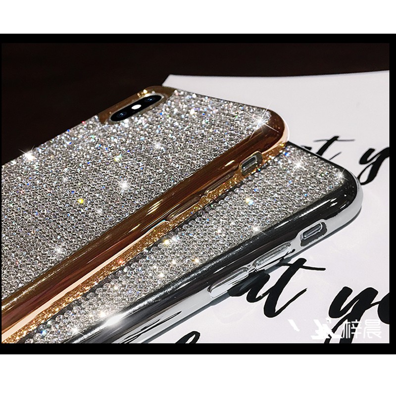 Ốp Điện Thoại Đính Kim Cương Giả Lấp Lánh Cho iphone 15 14 13 pro max 12 11 pro max xs max xr 7 8 plus