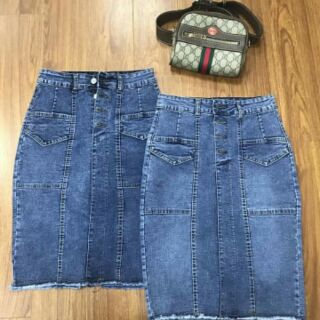 Chân váy jeans cực xinh ảnh thật