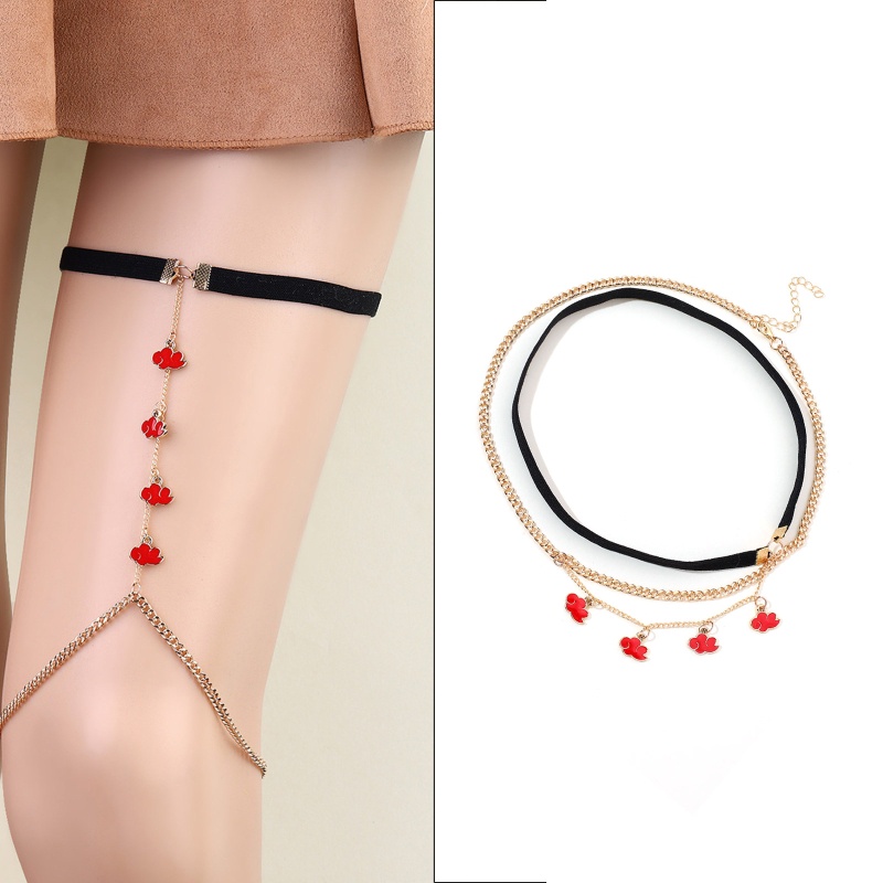 Youyo Chuỗi Chân Hình Đám Mây Đỏ Thời Trang Đi Biển Mùa Hè Cho Nữ