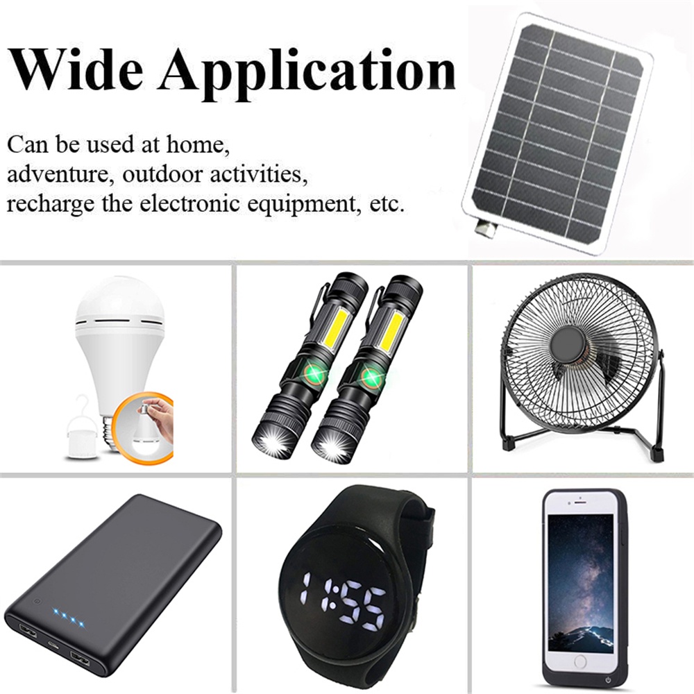 Tấm pin mặt trời VIRWIR 5V 10W tiện dụng cho đèn pin điện thoại