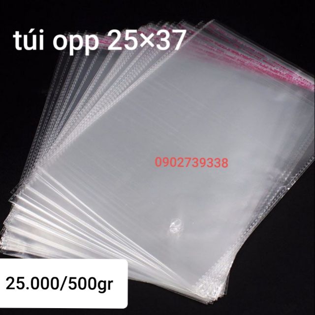 Túi dán miệng 25*37