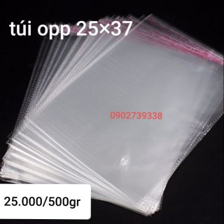 Túi dán miệng 25*37