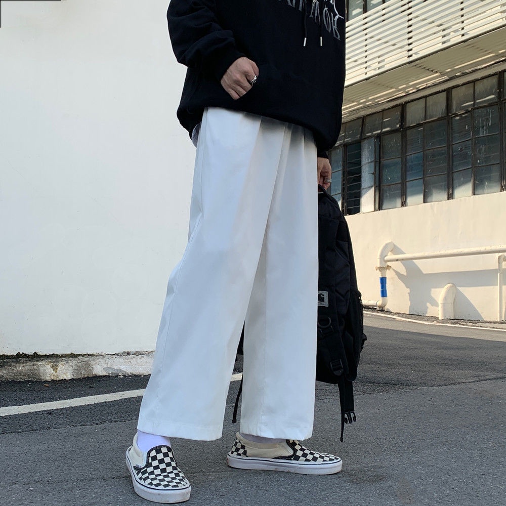 Quần Dài Ống Rộng Thời Trang Cá Tính 197000Áo Thun Dáng Rộng Phong Cách Retro Harajuku Cá Tính Cho Nam Nữ