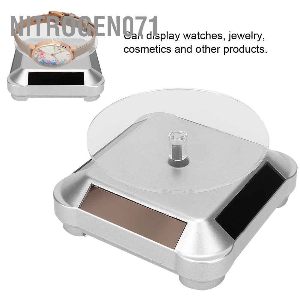 Nitrogen071 Rotating Solar Energy Multi-Purpose Watch Phone Jewelry Display Makeup Holder Rack