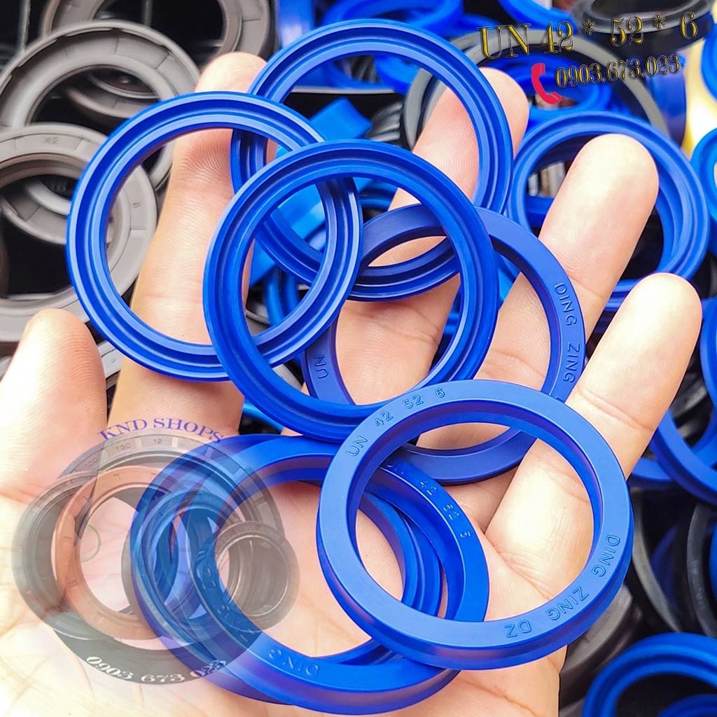 Gioăng phớt thủy lực UN 42*52*6, phớt chắn dầu thủy lực chuyên cho máy đào, máy xúc, cẩu và xe nâng | KND Shops