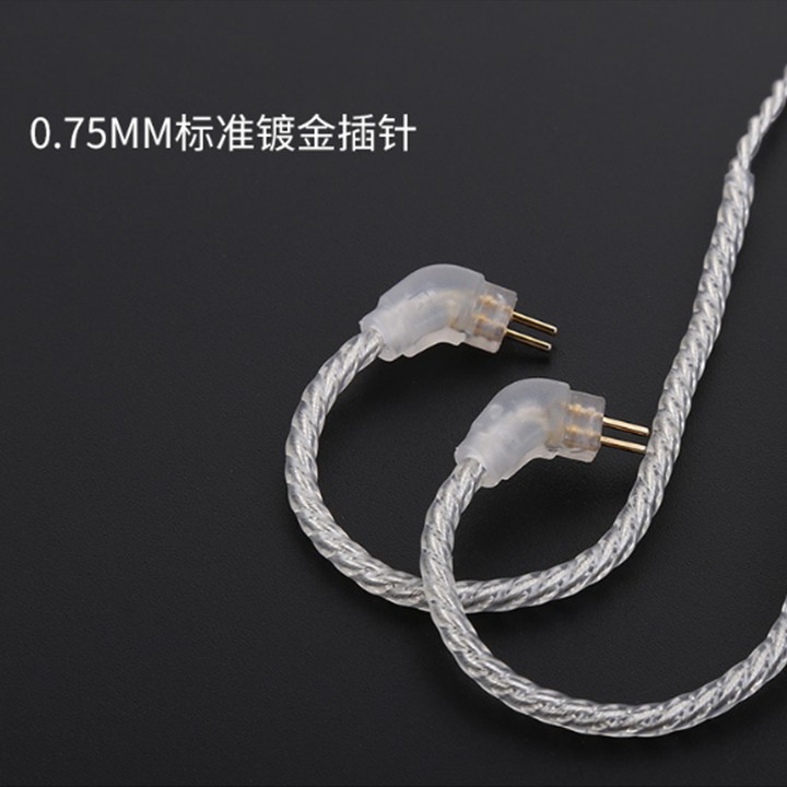 Dây đồng mạ bạc dành cho tai nghe TRN,chuẩn 0.78mm,jack 3.5mm audio