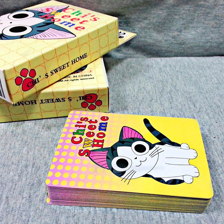 Bộ bài Tây anime MÈO PHÔ MAI Chi's Sweet Home Mái Ấm Của Mèo Chi, bộ Tú 54 lá in hình anime manga dễ thươn