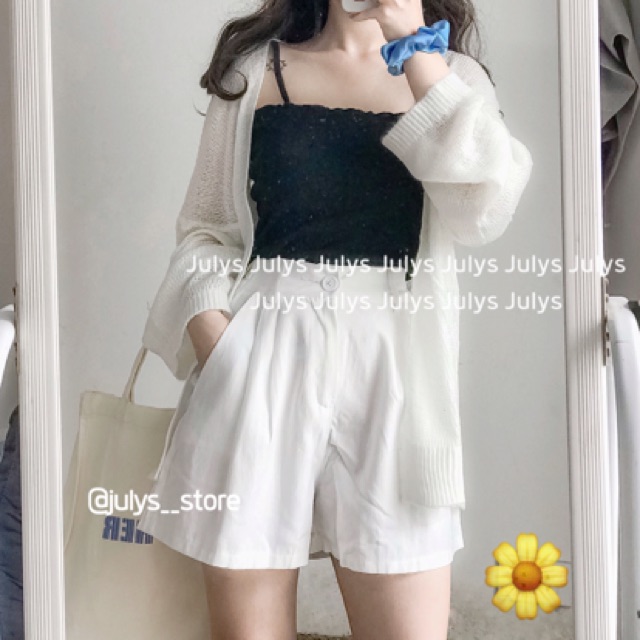 Quần short đũi thô cúc trước (ảnh thật kèm video)