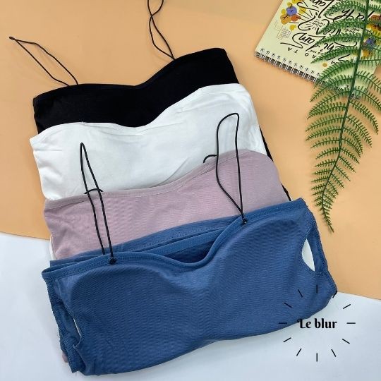 Áo lót 2 dây, bra dáng dài chất cotton nhẹ lót, bralette thoáng mát, Leblurshop