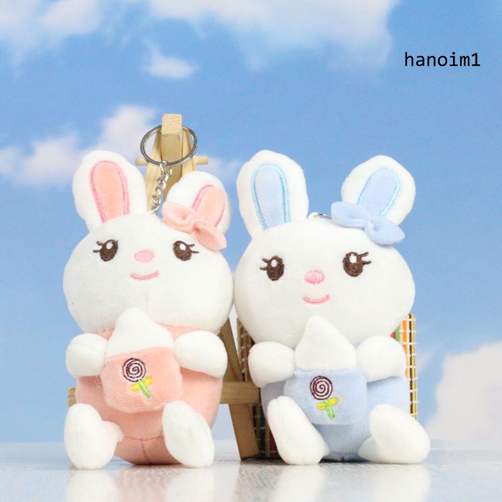 Thú Nhồi Bông Hình Thỏ Con Đính Nơ Dễ Thương