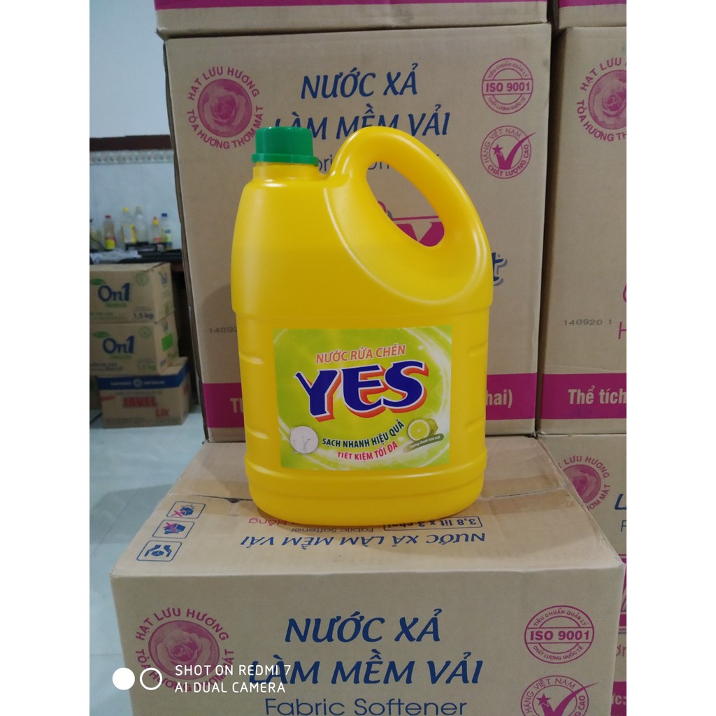 Nước rửa chén Yes 3.6kg - Mẫu mới tiết kiệm - Lixco gia công