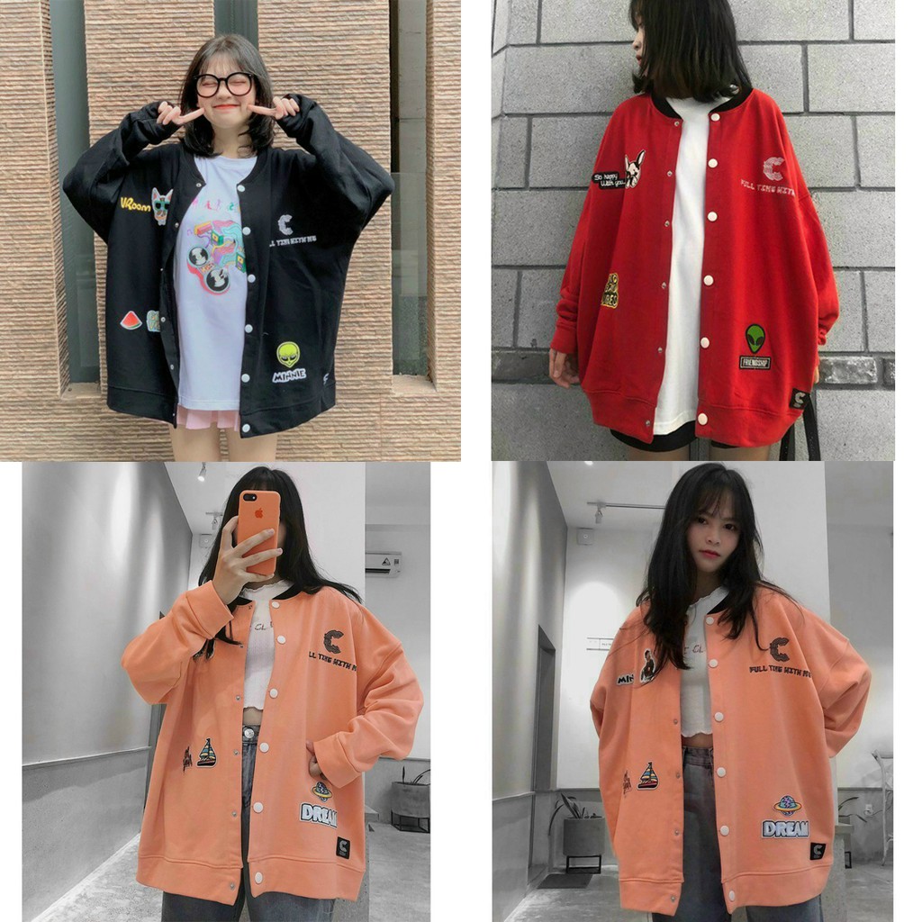 [Video+Ảnh Thật] Áo Khoác Nỉ Cardigan Unisex Form Rộng Nam Nữ In Hình Hoạt Hình Ulzzang AK107 Kho Sỉ TD | BigBuy360 - bigbuy360.vn