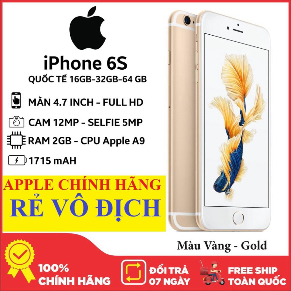 RẺ NHÂT THỊ TRUONG Điện thoại IPhone 6S 128G máy Quốc tế dùng sim thường, vân tay nhạy, có bảo hành RẺ NHÂT THỊ TRUONG