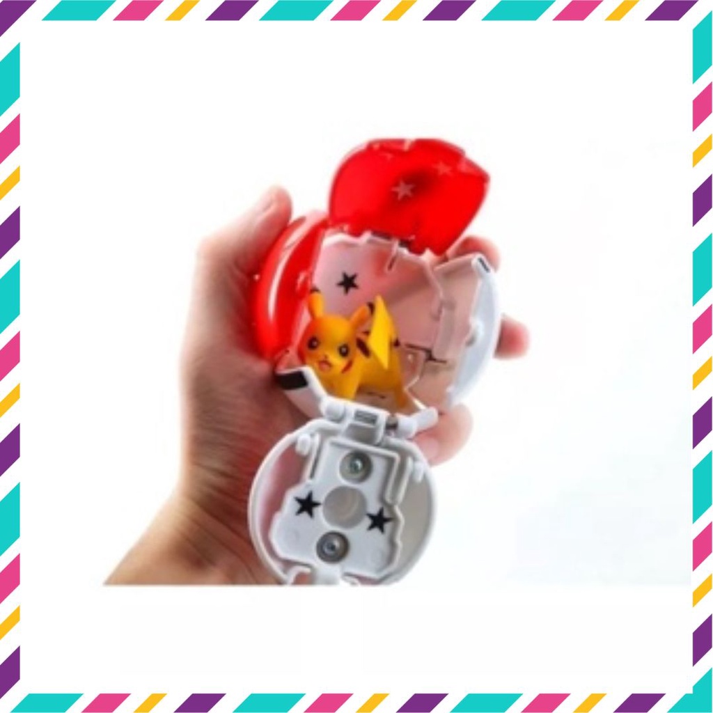 Quả cầu pokemon tự ném thú, mô hình pokemon 4-5cm, đồ chơi pokemon dành cho bé