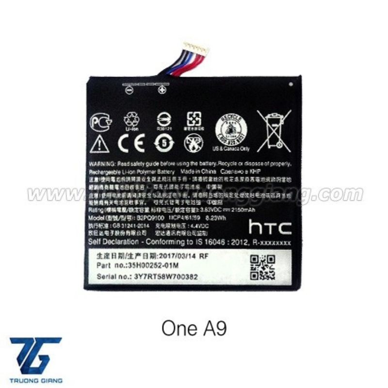 Pin HTC One A9 dung lượng 2150mAh xịn bảo hành 6 tháng