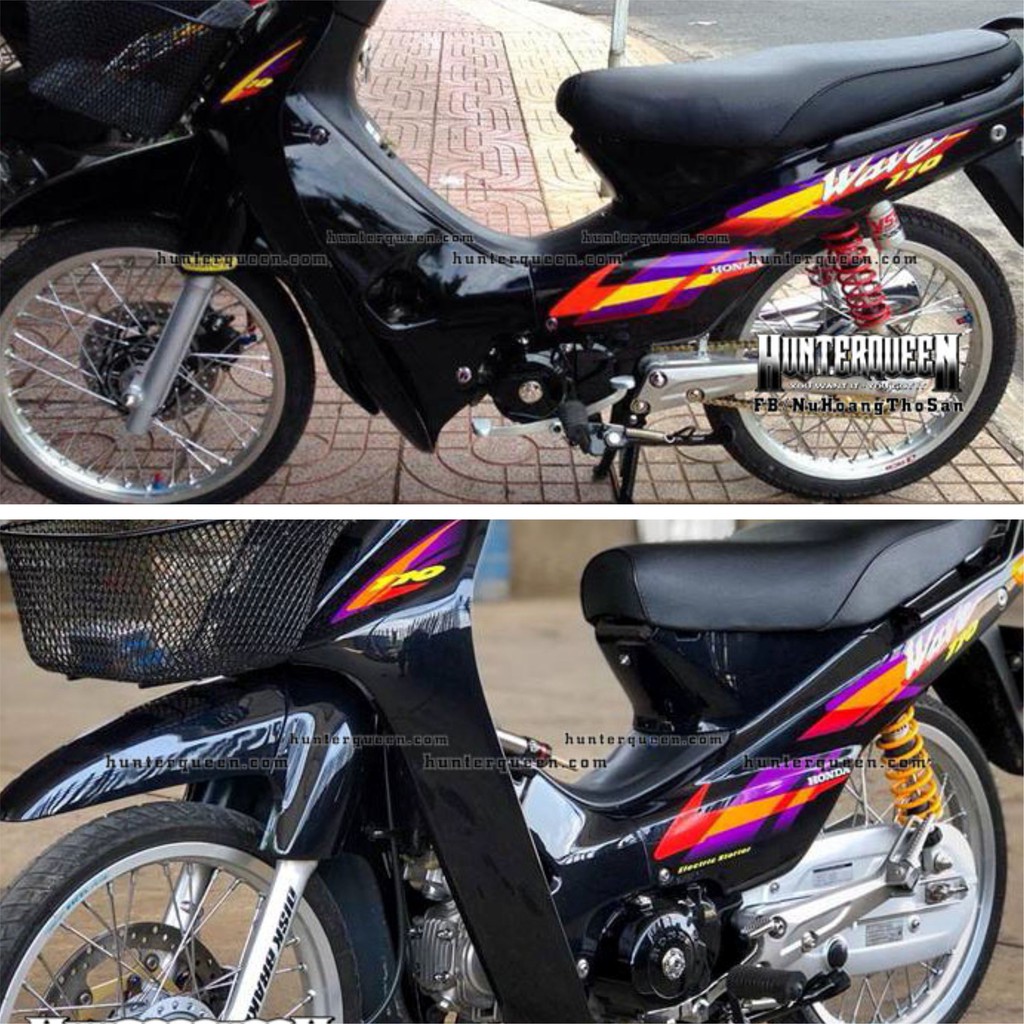 Tem rời dán xe Wave Alpha ZX 110 đời 2002 đến 2006. Decal bền đẹp không bay màu
