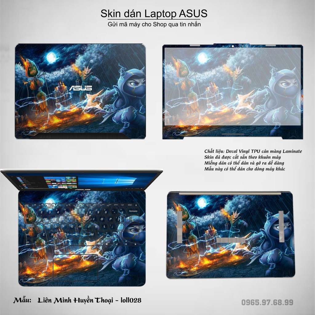 Skin dán Laptop Asus in hình Liên Minh Huyền Thoại _nhiều mẫu 3 (inbox mã máy cho Shop)