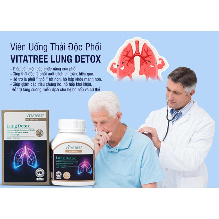 Viên thải độc phổi Lung Detox 60 viên - Vitatree [Úc chính hãng]