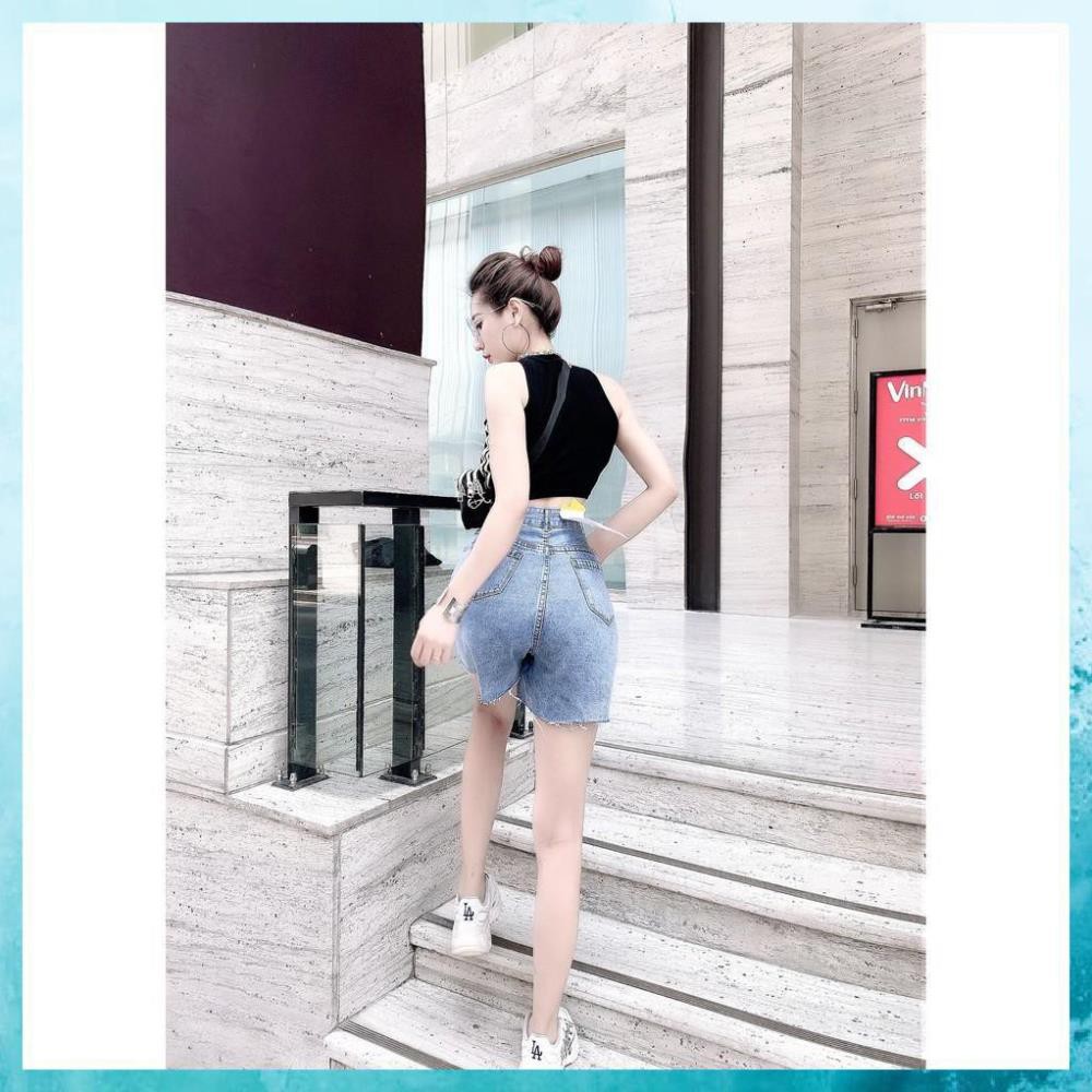 [Mã THJEGGT4 giảm 10K đơn 499K] Quần bò giả váy rách nhẹ dáng chữ A, quần jeans giả váy lưng cao túi hộp. Mã V0115 | BigBuy360 - bigbuy360.vn