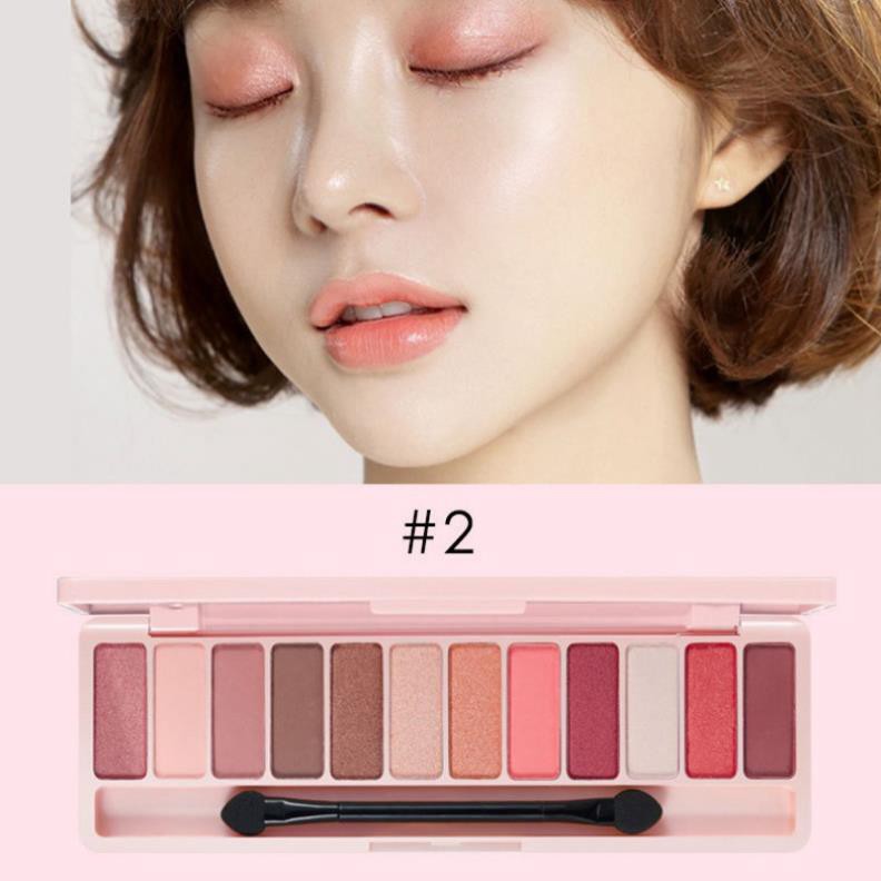 (Rẻ Vô Địch) Phấn Mắt 12 Ô Màu Lameila Play Color Eyes Kèm Cọ Trang Điểm (Chustore P13)