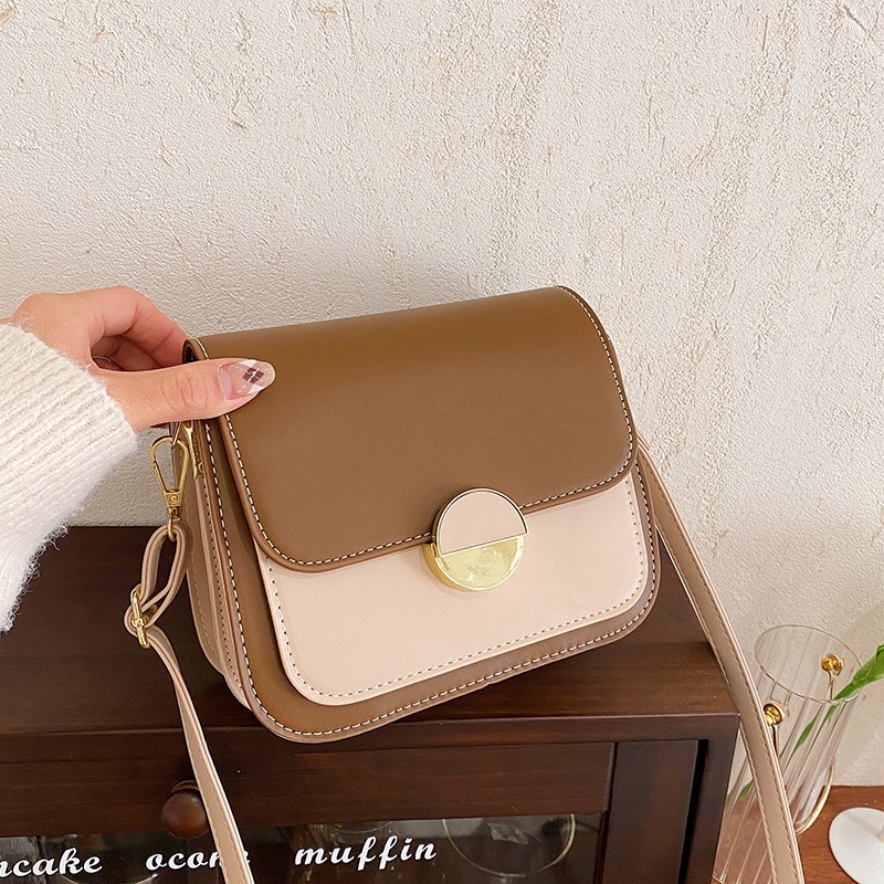 [AFF7SPP Giảm 30K đơn 150K] Túi đeo chéo nắp gập cao cấp kèm dây buộc Ảnh thật [BELI12]