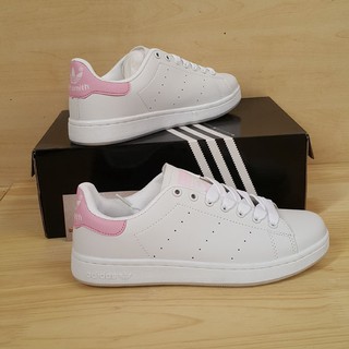 Giày Adidas Stan Smith trắng gót hồng nhạt