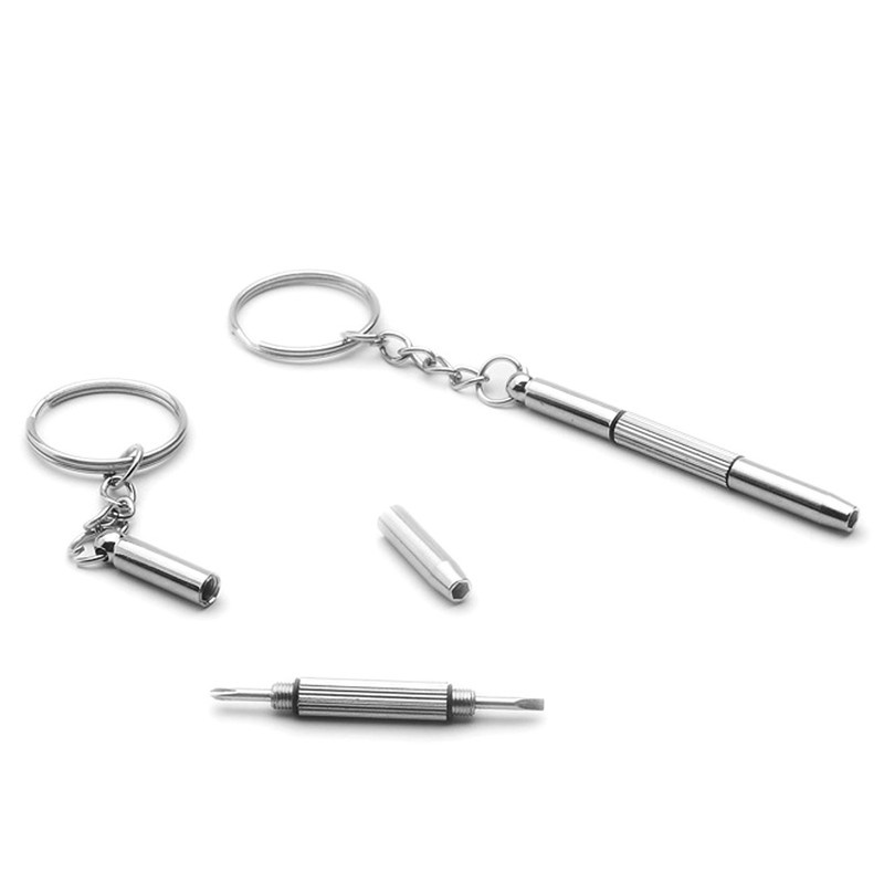 Dụng cụ tuốc nơ vít sửa chữa mắt kính 3 trong 1 kiểu dáng móc khóa tiện dụng