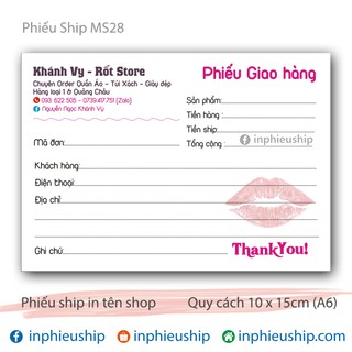 Phiếu giao 400 tờ MS28