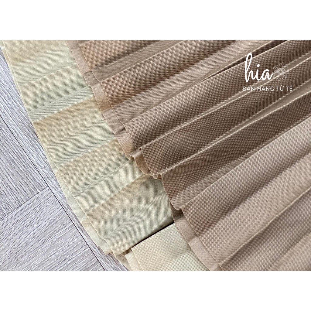 Chân váy xếp li trơn cạp chun dày dặn phối với mọi loại áo | BigBuy360 - bigbuy360.vn