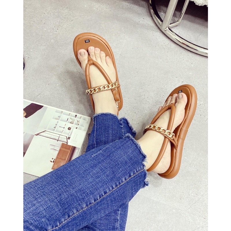 Sandal xuồng 3 phân MAILIAA xỏ ngón quai xích