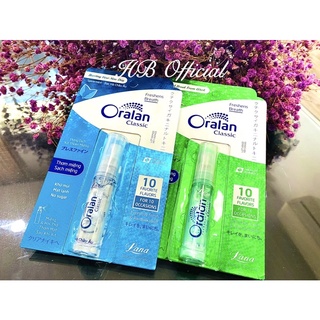 Xịt thơm miệng lana oralan 2 vị bạc hà và trà xanh