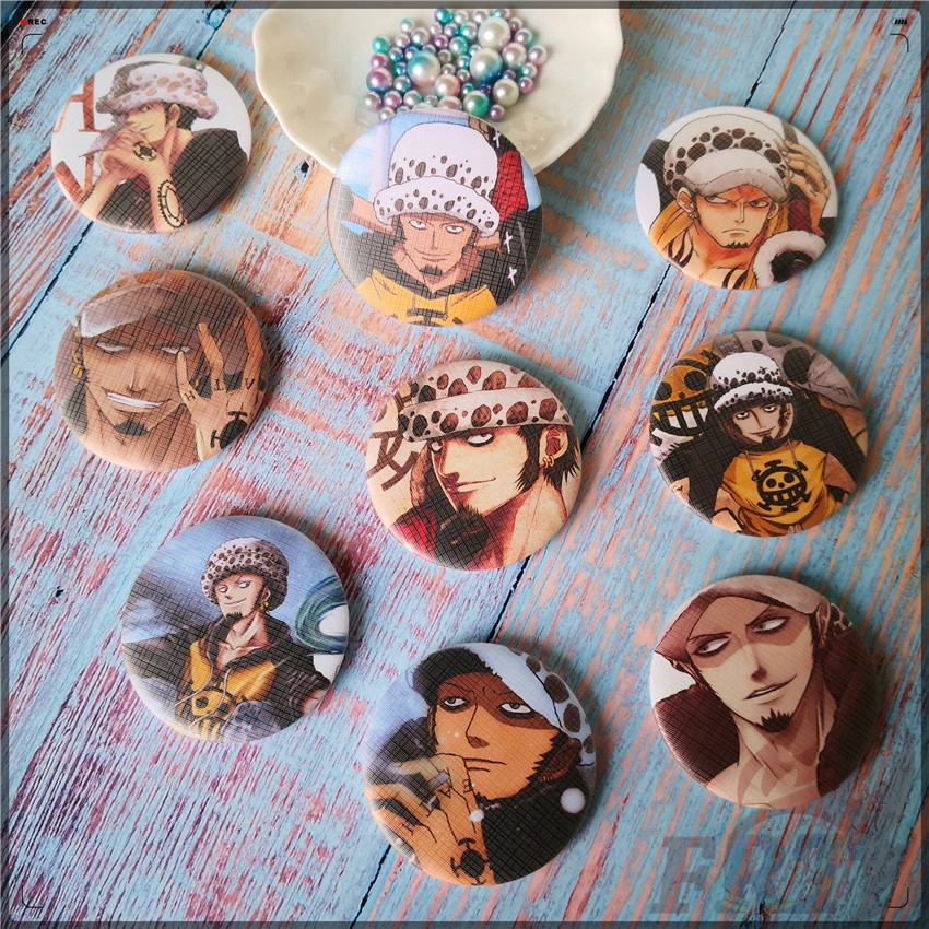 ☠ One Piece Character 07 ：Trafalgar Law - Anime Cosplay Badge Cài áo ☠ 1Pc 58MM Collection Brooches Pins for Backpack Clothes（Law Series ：9 Styles）