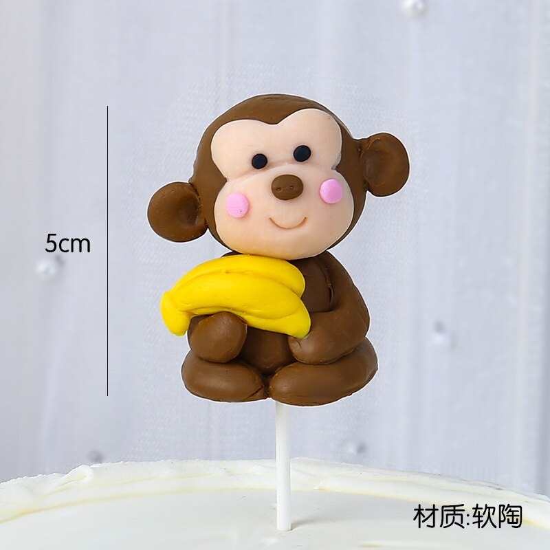 Phụ kiện trang trí bánh kem chủ đề động vật đáng yêu