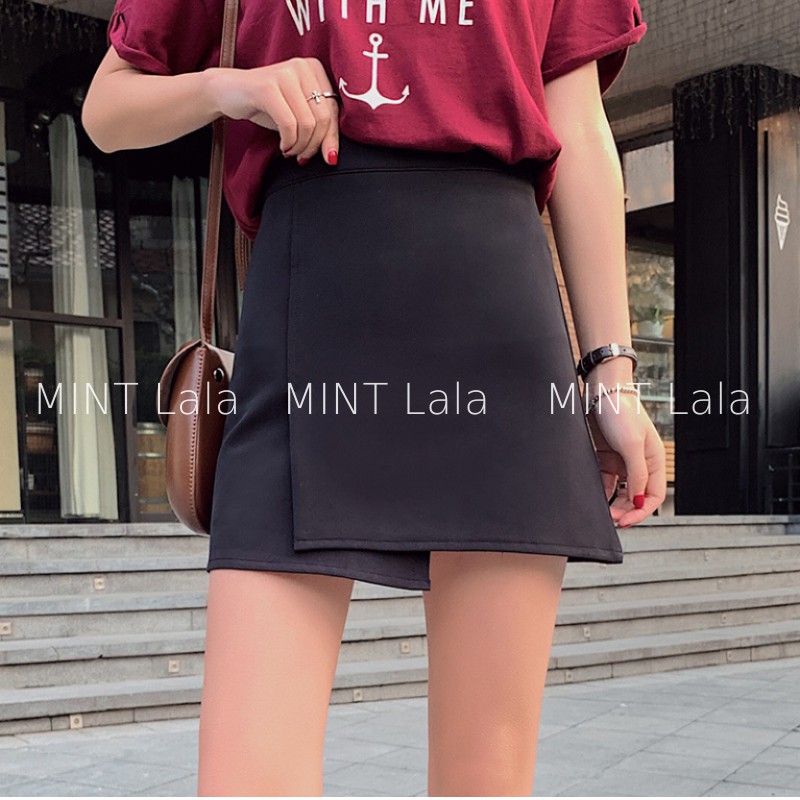 Chân Váy Màu Đen Công Sở Lệch Tà Dáng Ngắn Đẹp | BigBuy360 - bigbuy360.vn