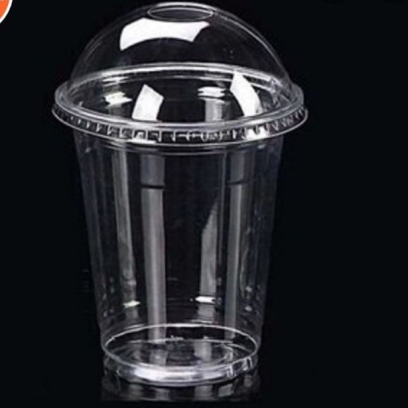 50 cốc nhựa PET có nắp vồng trong suốt đẹp đựng trà sữa nước soda hoa quả…