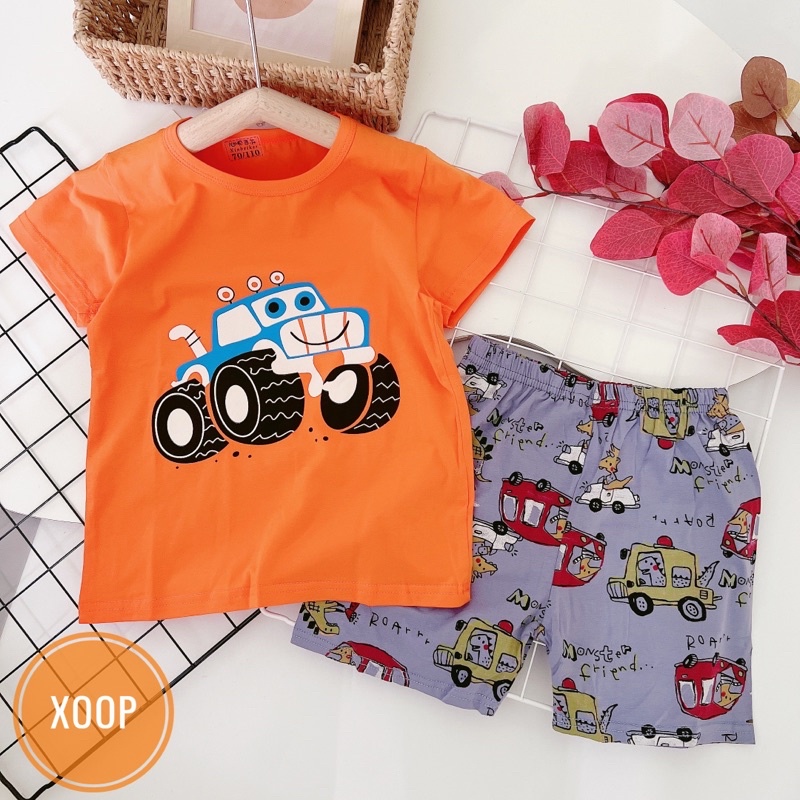 Chọn Mẫu (Bảng 2-16-22kg) Bộ cộc tay xuất hàn quảng châu cho bé trai bé gái,đồ bộ thời trang quần áo trẻ em mặc nhà BC77
