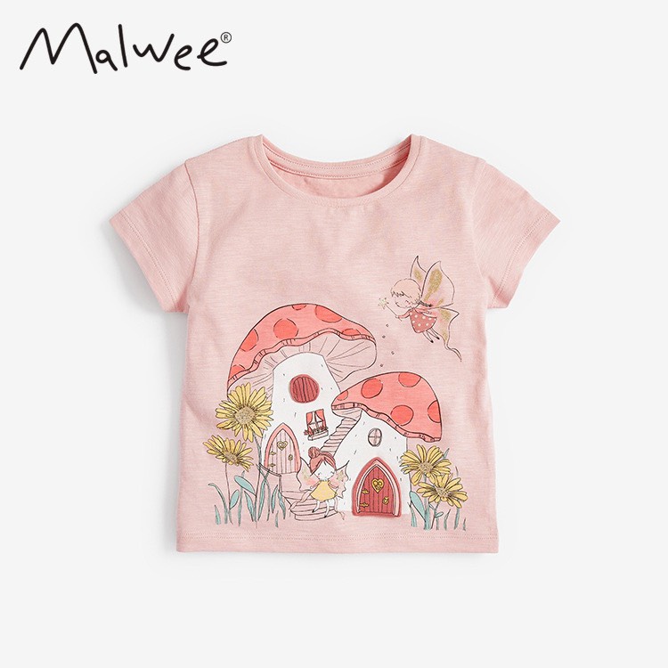 Áo thun bé gái Malwee, áo trẻ em cotton  10-28kg