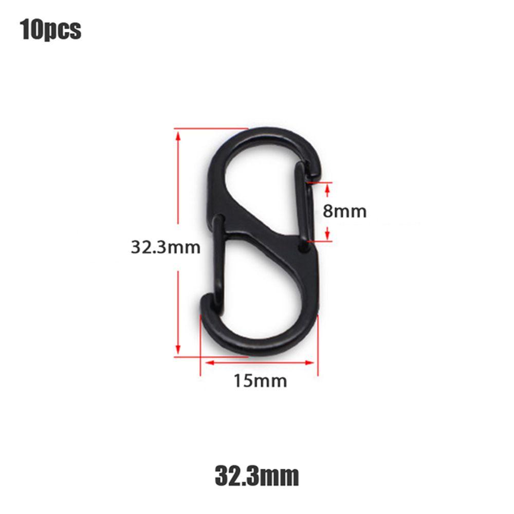 Set 10 Móc Khóa Carabiner Chống Trộm Bằng Thép Không Gỉ