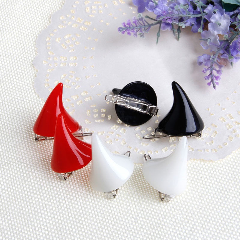 1 Cặp Kẹp Tóc Hóa Trang Halloween Hình Chiếc Sừng