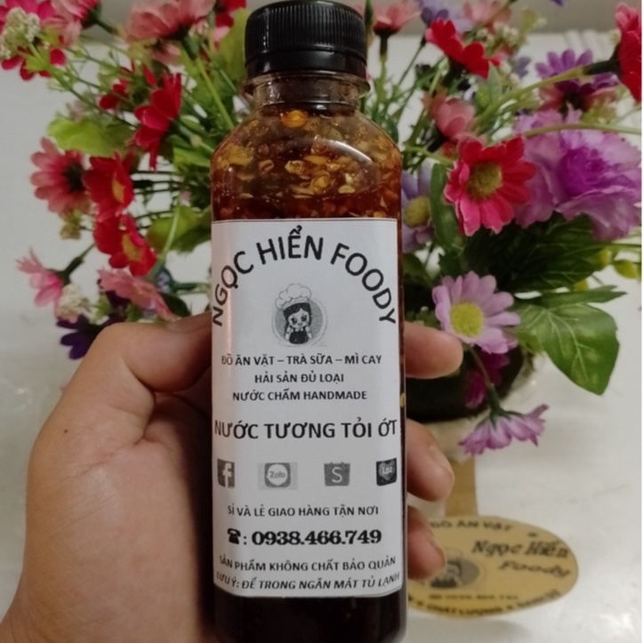 Nước tương tỏi ớt nhà làm, chua cay, chay mặn đều dùng được, rất thơm ngon, NGỌC HIỂN FOODY