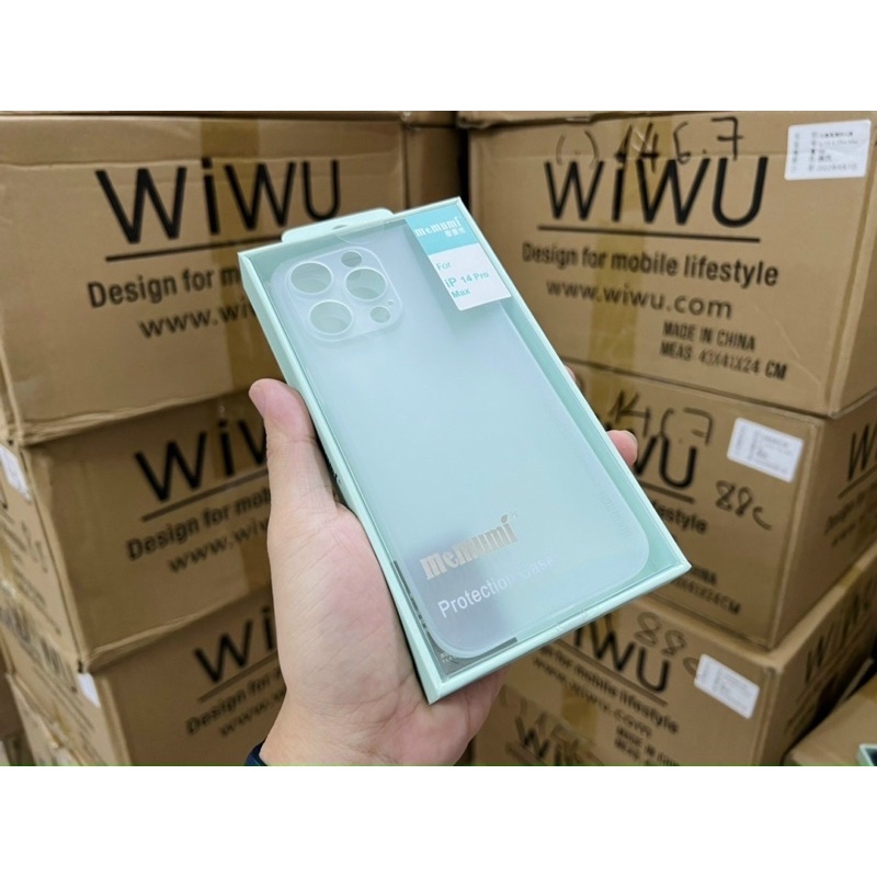 Ốp lưng Memumi lụa nhám mỏng cho iPhone 14/ 14 Plus/ 14 Pro/ 14 Pro Max chống Vân tay cao cấp