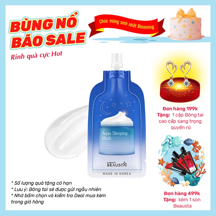 Mặt nạ ngủ dưỡng ẩm cho da Beausta Aqua Sleeping Mask 20ml
