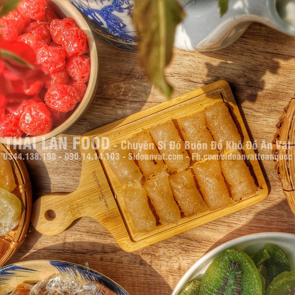 Mứt Mãng Cầu Xiêm Tách Hạt Ái Liên Lon 300gr (Mứt mãng cầu quấn / Mứt mãng cầu tép)