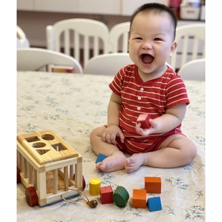 Áo liền quần body đùi cộc bộ liền thân xuất dư chất liệu vải cotton cho bé trai từ 3m đến 24m