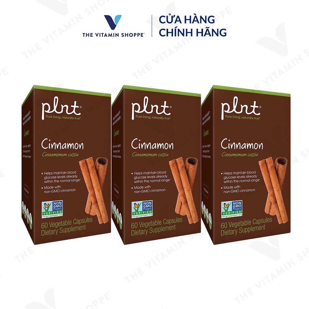 Viên uống hỗ trợ ổn định đường huyết PLNT Cinnamon 60 viên/ hộp