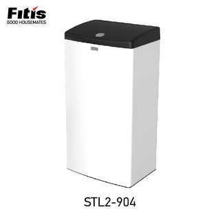 Thùng rác fitis mega sơn tĩnh điện nhấn vuông trắng stl2-904