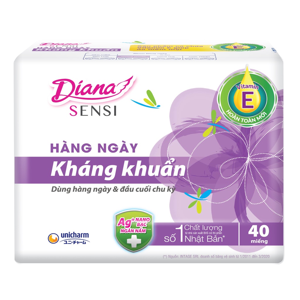 Băng vệ sinh kháng khuẩn DIANA Sensi Hàng Ngày