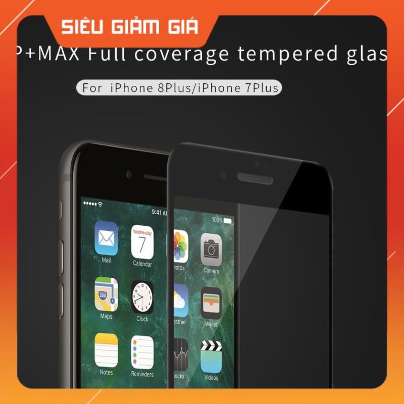 Miếng dán kính cường lực 3D full màn hình cho iPhone 7 Plus / 8 Plus hiệu Nillkin XD CP + Max - Hàng chính hãng