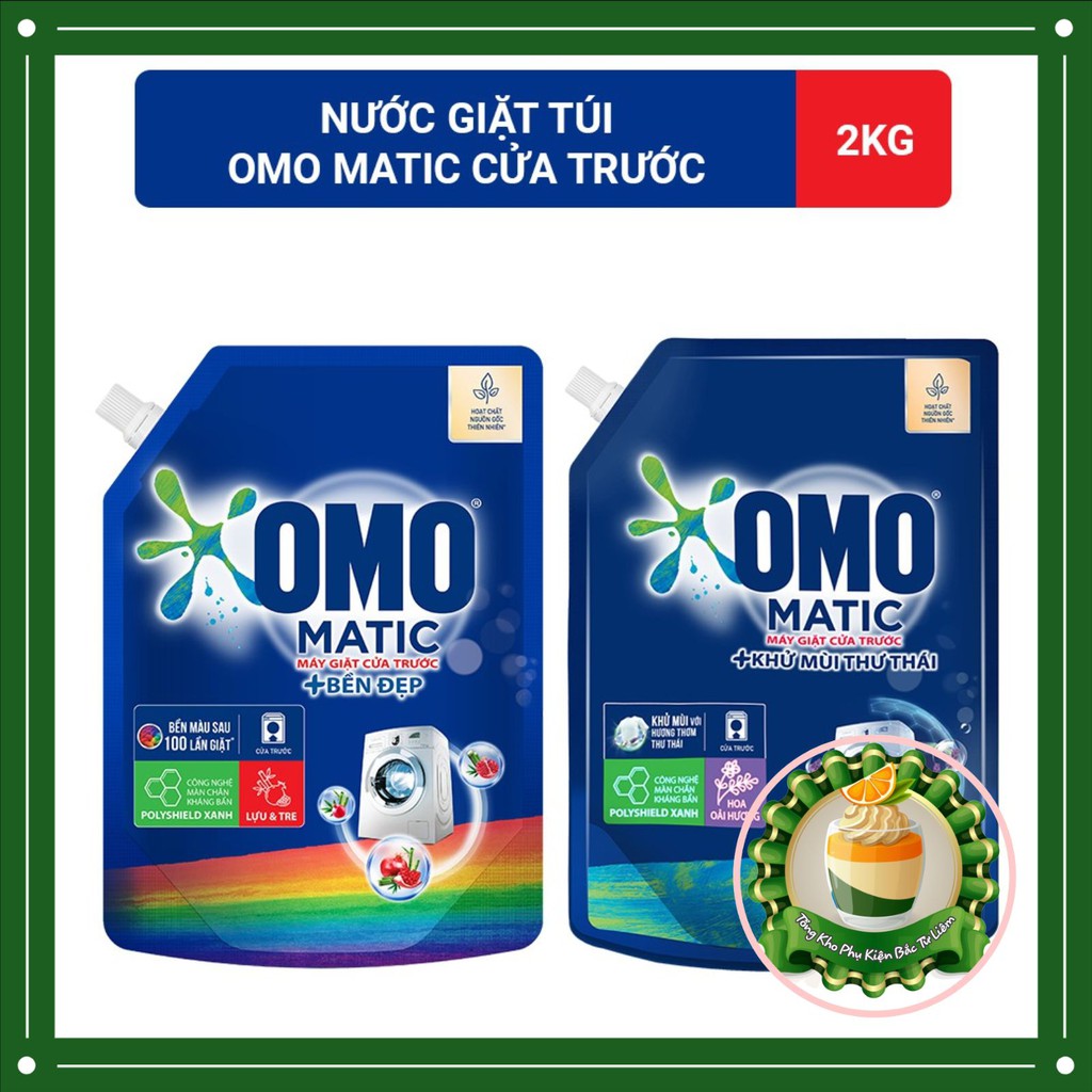 Nước Giặt OMO Matic (2.0kg) Túi Nước Giặt OMO Cửa Trước